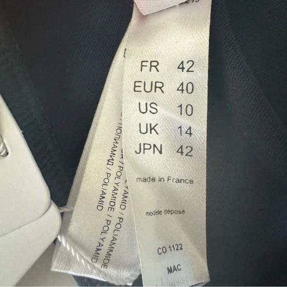 NWT ERES “Edge Cut” Triangle Bikini Top With Buckle Detail in Navy - Picture 2 of 16